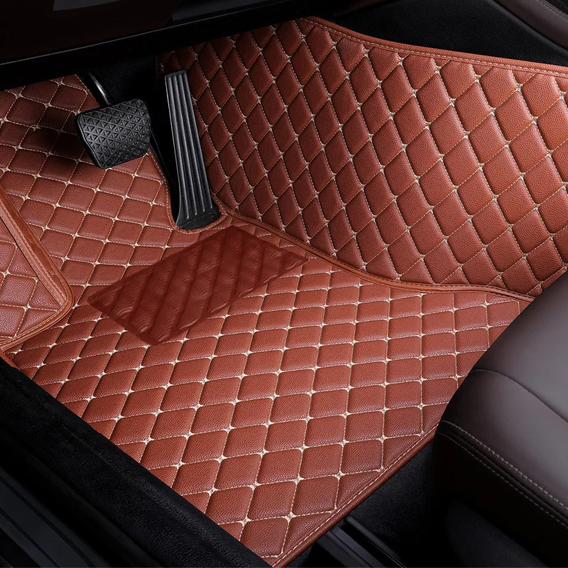 

KADULEE custom leather car floor mats for Alfa Romeo Giulia Stelvio 2017 2018 Custom foot Pads automobile carpet car foot mats