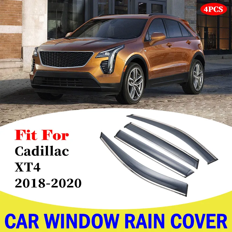 For Cadillac XT4 2018-2020 Car Window Sun Rain Shade Visors Shield Shelter Protector Cover Trim Accessories Window Rain Shield