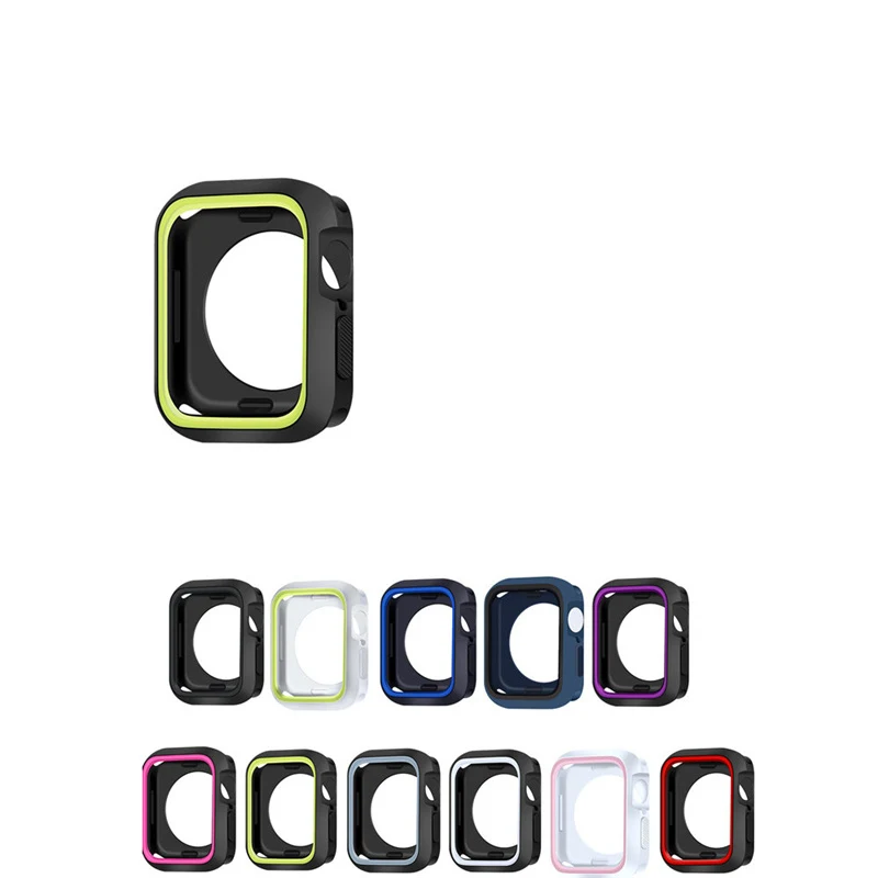 

Для Apple Watch Series 7 Жесткая Броня ТПУ защитный чехол ударопрочный бампер для iwatch 41 мм 45 мм