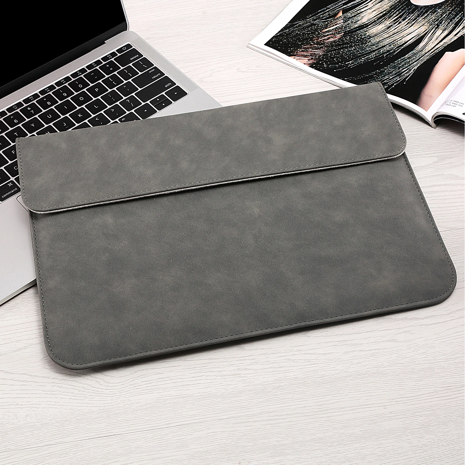 Водонепроницаемая кожаная сумка для ноутбука Besegad чехол с блоком питания Apple Macbook