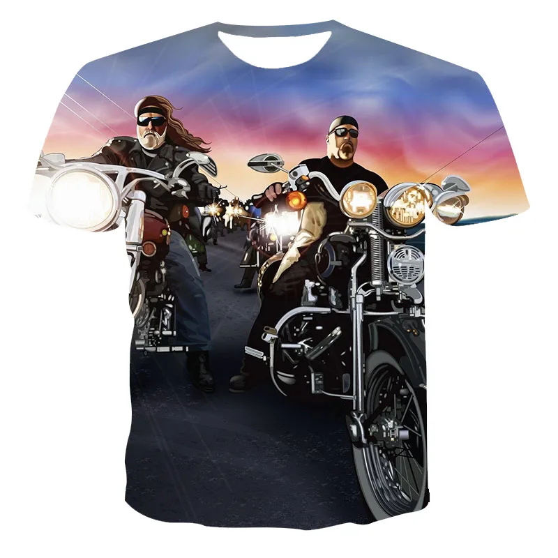 

Summer locomotive team men's and women's T-shirt 3D printing Harajuku oversized T-shirt sports short-sleeved children's top