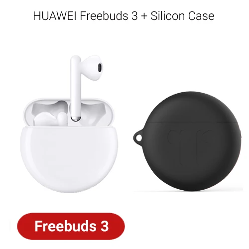Huawei Freebuds 3 Оригинальные беспроводные наушники huawei Freebuds 3 TWS, bluetooth-наушники с функцией активного шумоподавления, Bluetooth 5,1, управление нажатием, 20 часов - Цвет: White add case