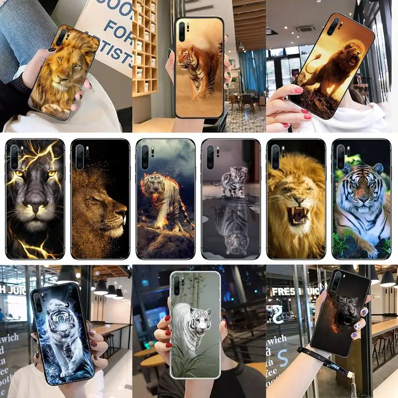 

Animals tiger lion Phone Case For Huawei P40 P20 P30 Mate 40 20 10 Lite Pro Nova 5t P Smart 2019
