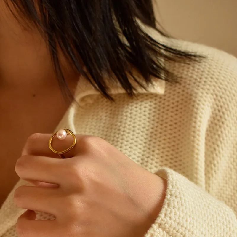 Элегантные кольца с имитацией жемчуга женские винтажные на палец