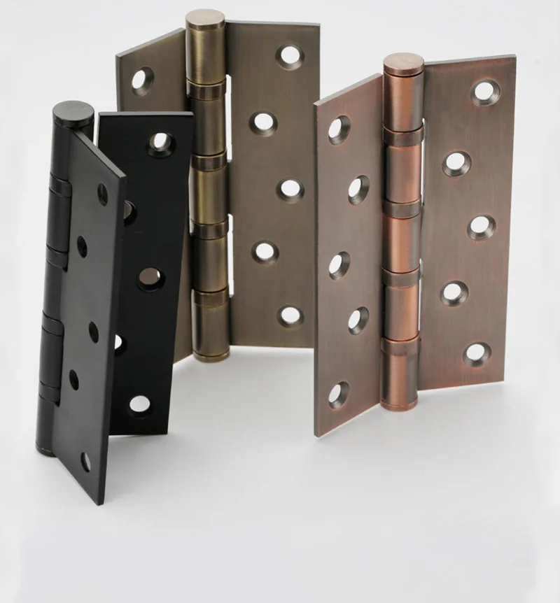 Черная плоская дверная петля 304D из нержавеющей стали 4 дюймовая деревянная с