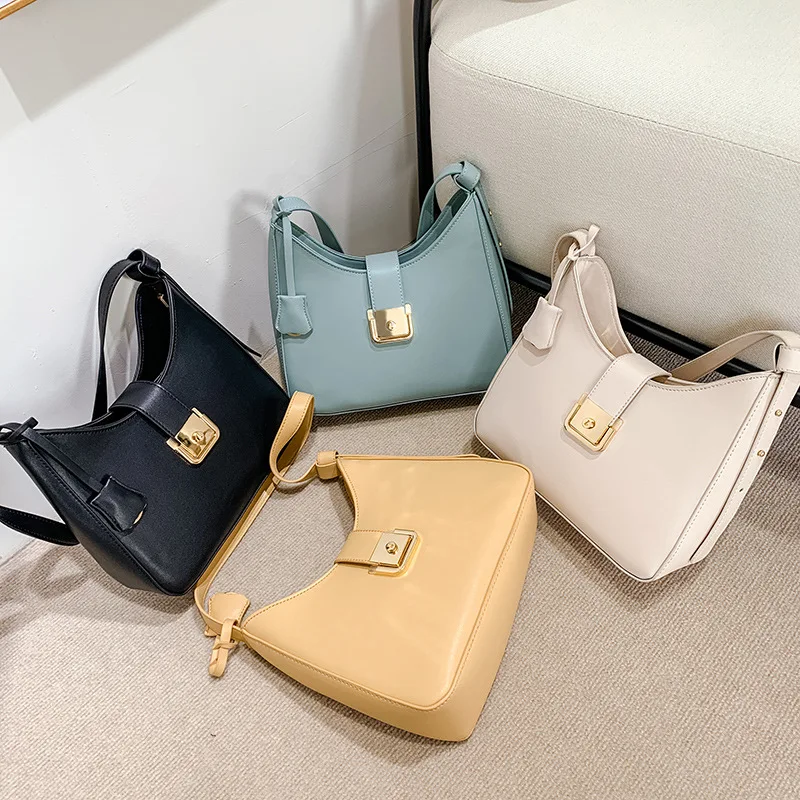 

2020 Summer New Underarm Bag Solid Color Waterproof Tote Bag Handbag Shoulder Bag Female