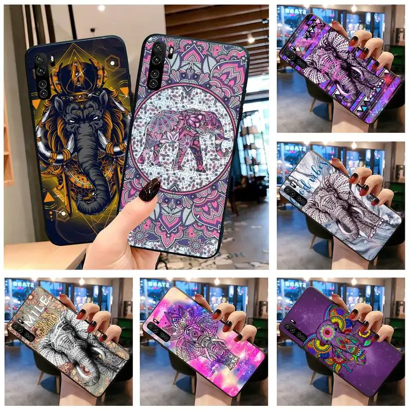 Мягкий чехол для телефона из ТПУ с изображением индийского слона и животных Huawei