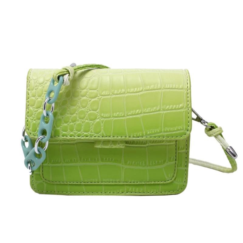 

Alligator Pattern Small Shoulder Bags for Women 2021 PU Leather Underarm Bags Elegant Female Mini Square Handbags Bolsa Feminina