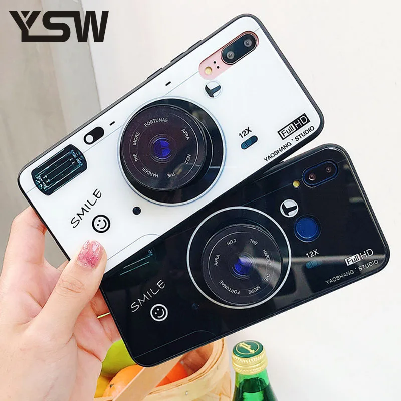 YSW для Huawei P20 Lite Модный чехол камеры Nova 3E P10 plus Pro жесткие чехлы TPU Edge kickstand Sport Funda