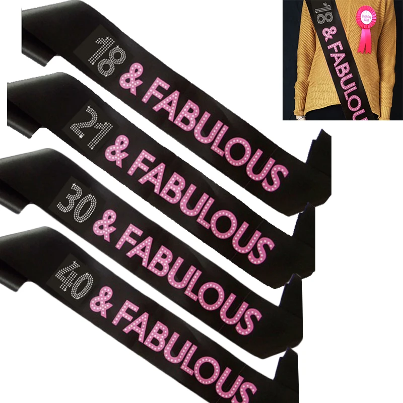 Золотые украшения для вечеринки в честь Дня Рождения Наплечные ремни взрослых