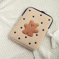 cartoon tablet case cute korea biscuits bear protective cover for laptop ipad pro 9 7 11 13 15 6 inch storage sleeve inner bag