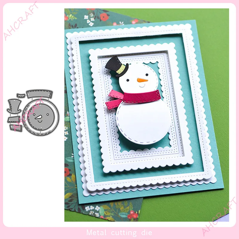 

DM-3004 Christmas Snowman Metal Cutting Dies Stencil Scrapbooking Photo Album Card Paper Embossing Craft DIY