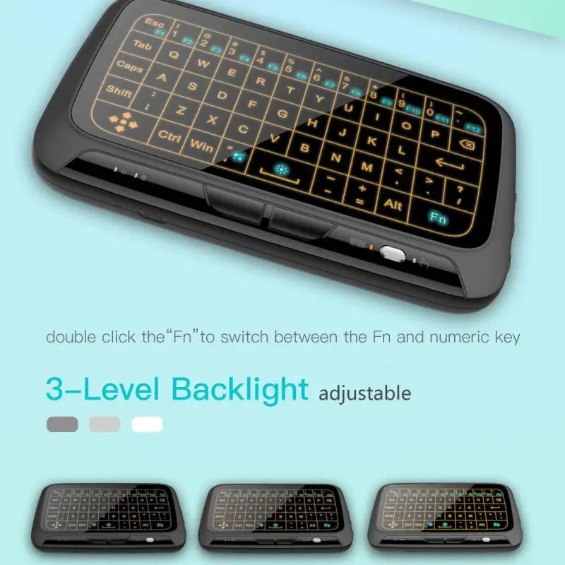 Беспроводная мини-клавиатура H18 + Air Mouse с сенсорным экраном 2 4 ГГц QWERTY клавиатура