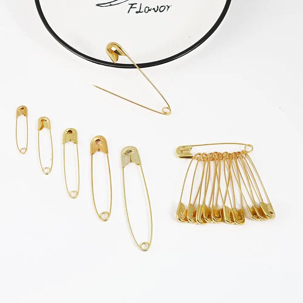 50/100 шт./лот безопасные булавки DIY Швейные Инструменты аксессуары золотистые