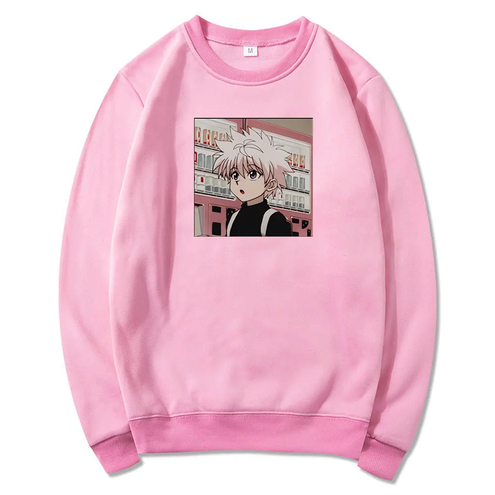 

Cute Men's Hunter X Spring Men/Women Retro Loose Sweatshirt Killua Zoldyck Hisoka 90s Anime Creative Streetwear Pullover Tops
