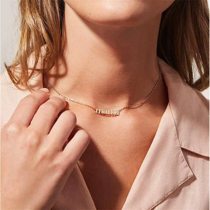 

Mama Letter Necklace Niche Design Style Simple Clavicle Chain Mother's Day Gift