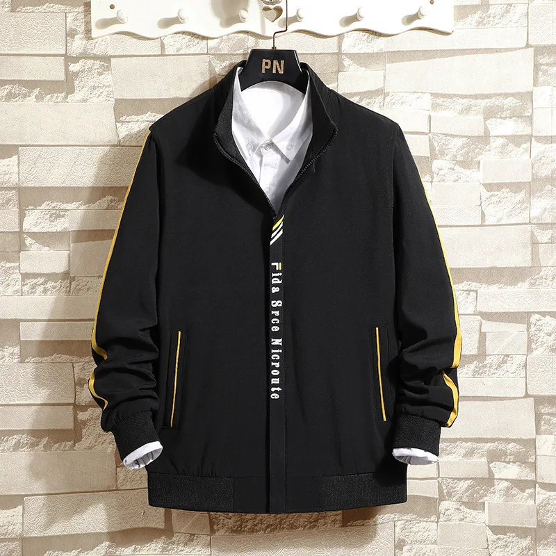 

Autumn and winter men's coat youth hoodless sports leisure jacket fashion trend leisure coat clothes