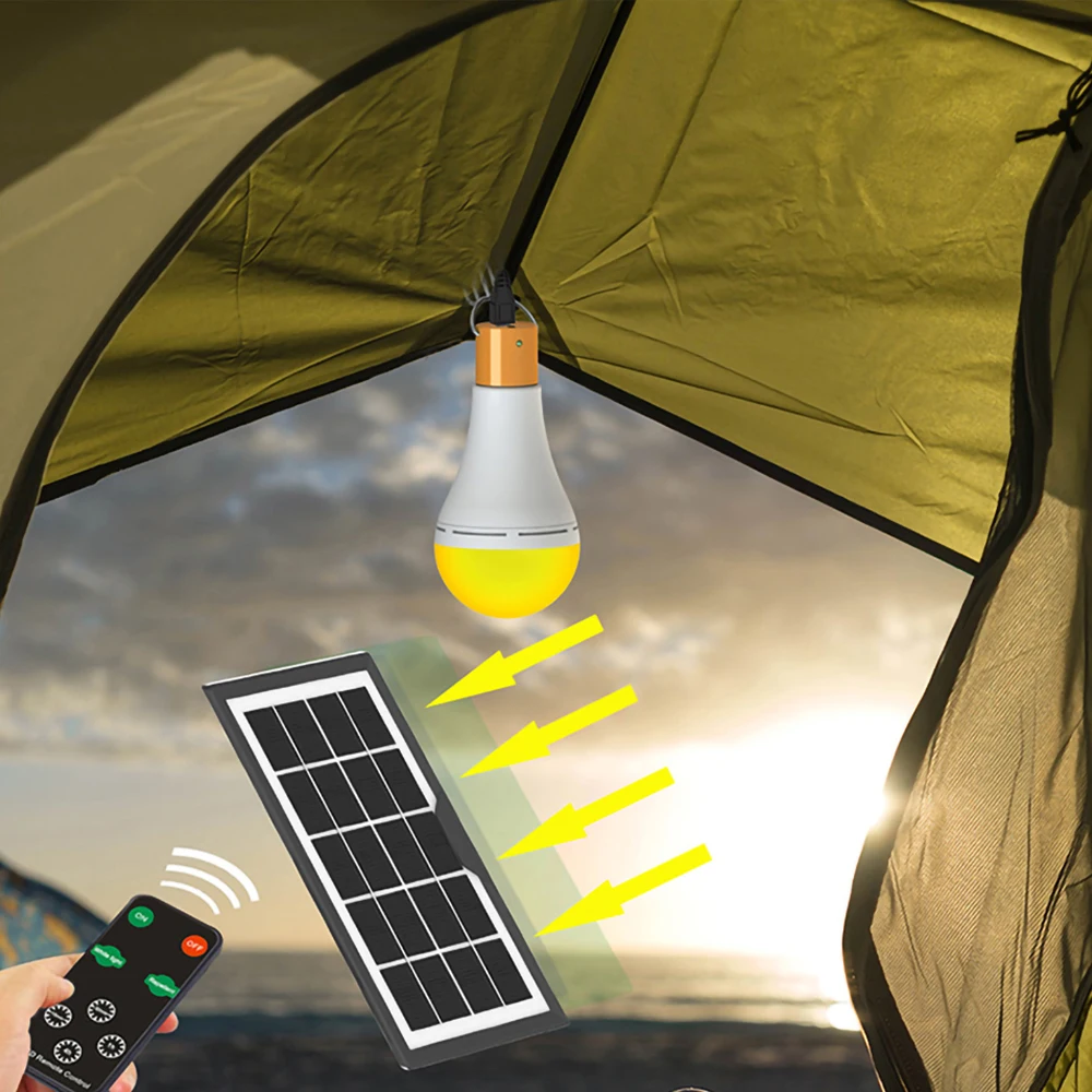 

Solar Led Bulb Camping Light Mosquito Repellent Lantern Portable Remote Control Emergency Work Light For Outdoor Tent Fishing