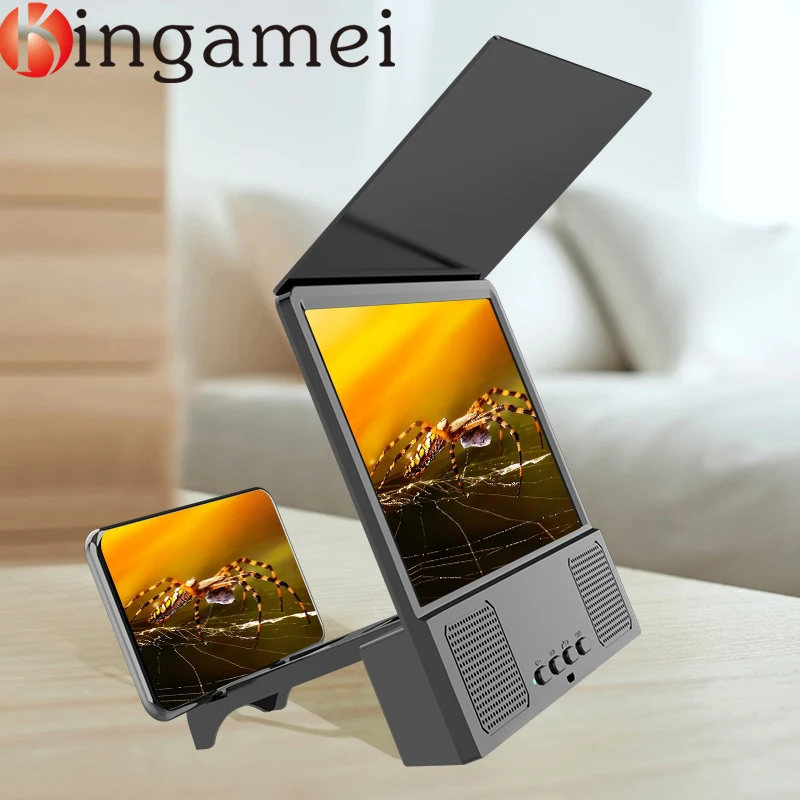 

3D Video Screen Amplifier Bluetooth Speaker Cell Phone Screen Magnifier Smartphone Desk Stand HD Cinema Enlarge Eyes Protection
