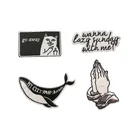 50 шт.лот винтажная нашивка с вышивкой буквы животных кошка рыба Давид ручной рюкзак украшение одежды Утюг термопереводная аппликация