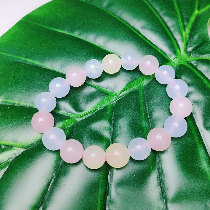 

Natural colorful Morganite stone Bracelet simple fresh sprightly adjustable bracelet for girls present free shipping