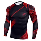 Спортивная обтягивающая футболка для бега, Мужская компрессионная быстросохнущая рубашка, мужская спортивная одежда для фитнеса, бега, тренировок, 3D принтованные футболки, одежда для ММА