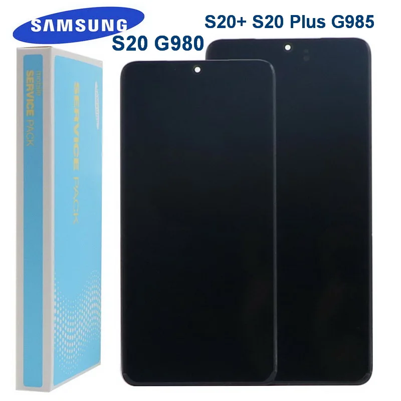 Pantalla Original para Samsung Galaxy S20, G980, G980F, G980DS, S20 +, S20 Plus, G985, G985F, digitalizador de pantalla t&aacute;ctil LCD con puntos negros-0