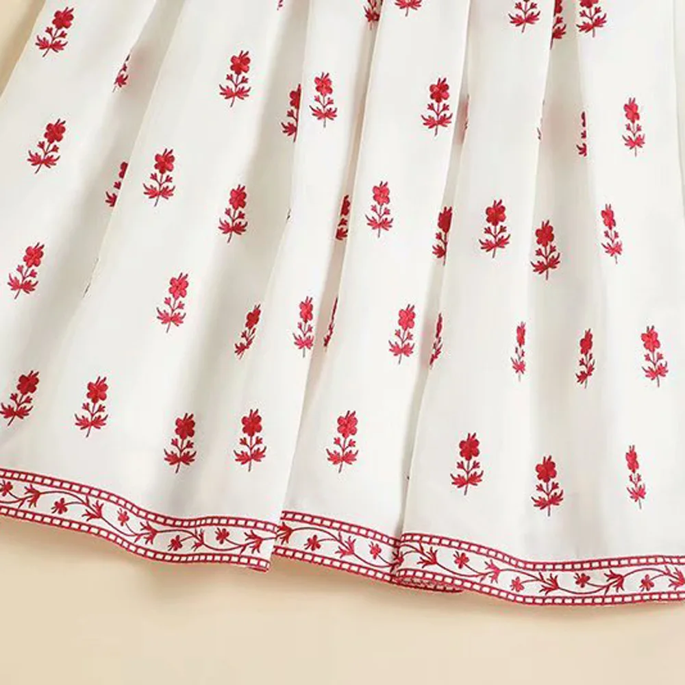 

Sweet Cute Dress 2020 Summer Fashion Vestidos Women O-Neck Lurex Embroidery Flower Patterns Short Sleeve Big Swing Dress Street