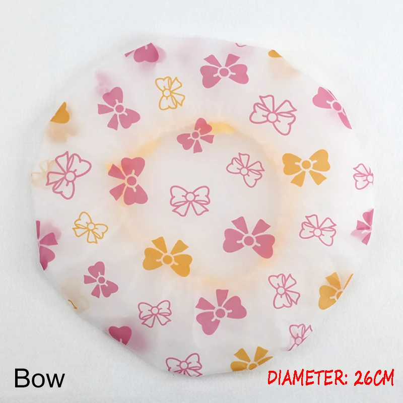 bowknot Душ Кепки уплотненные теплые леггинсы с эластичной резинкой; ванна шляпа, шапочка для купания для Для женщин парикмахерский салон в горошек водонепроницаемые изделия для ванной комнаты Аксессуары для ванной комнаты - Цвет: bowknot