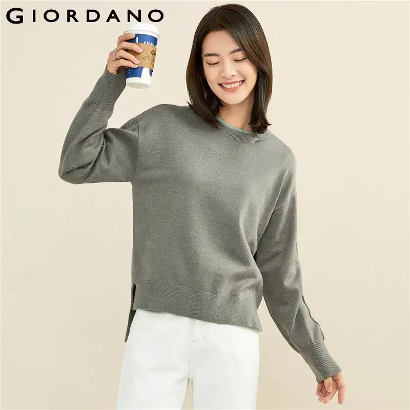 

Giordano Women Solid color dropped-shoulder sweater