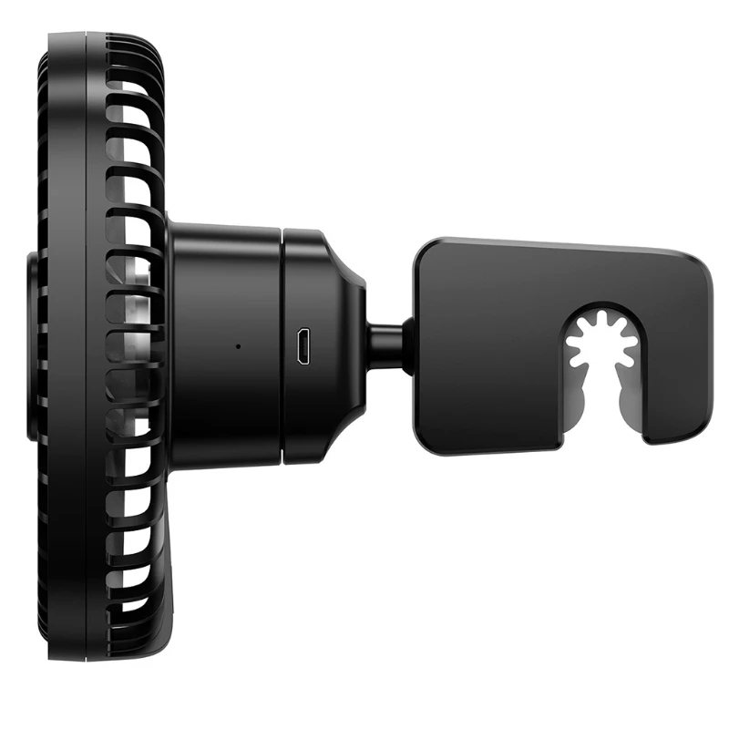 

Magnetic Rechargeable Car Back Seat Headrest 2 Speed Fan Air Cooling Fan