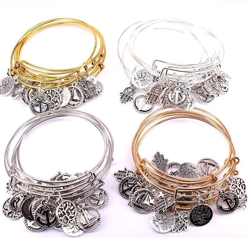 5 шт. Набор браслета 4 цвета браслеты из нержавеющей стали для женщин ювелирные