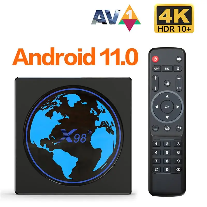 

ТВ-приставка X98 Mini Smart TV S905W2, телефон с двумя диапазонами, Wi-Fi, 4K, Android 11, поддержка Bluetooth, четырехъядерный процессор ARM Cortex A35Set Top Box 4 + 32G