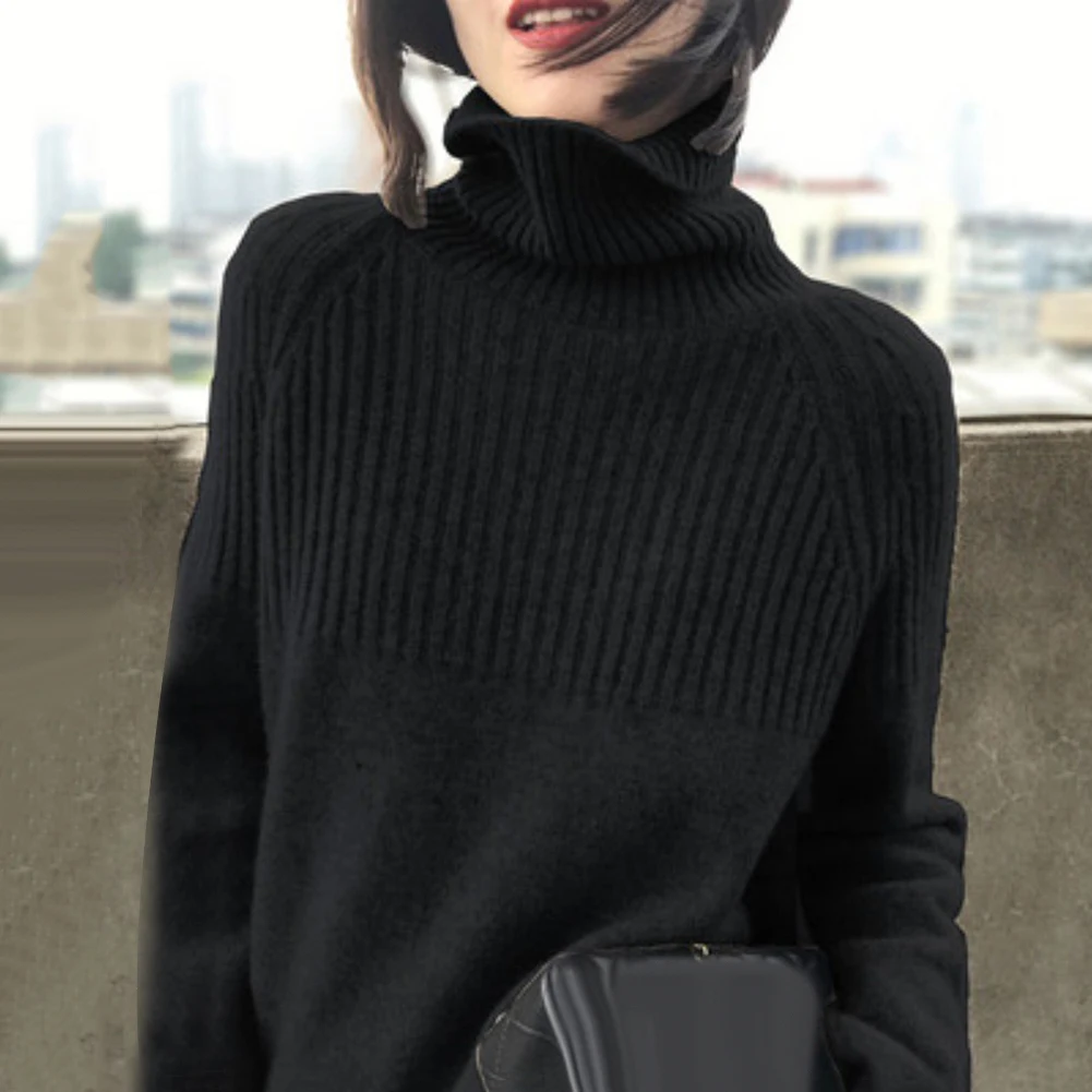 Женские свитера пуловеры повседневный вязаный свитер с длинным рукавом и