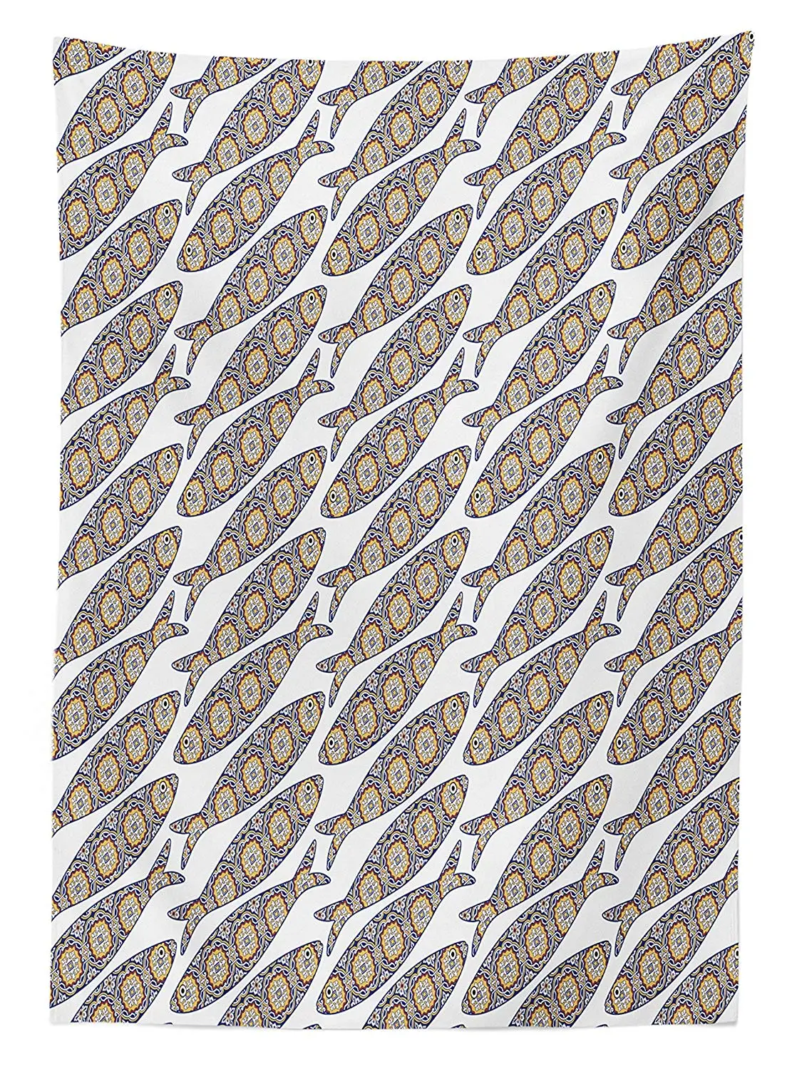 Традиционная скатерть установленная португальский Azulejo плитка рыбки народное