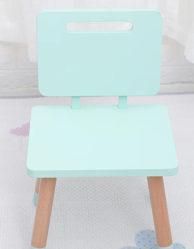 8.chair 32x26x38cm Стол для учебы детская комната Детский игровой стол и стул из цельного дерева детский стол и стул детская мебель обеденный стол - Цвет: 8.chair 32x26x38cm