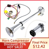 17 inch 12v24v 150db super loud air horn compressor kits wires and relay compressor air horn single trumpet horn for truck