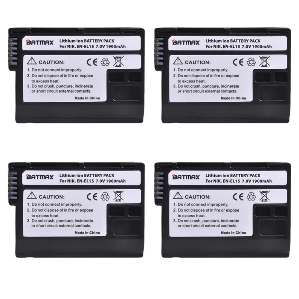 

4X EN EL15 EN-EL15A ENEL15 EN-EL15 Battery + LED USB Charger for Nikon D500 D600 D610 D750 D7000 D7100 D7200 D800 D800E D810