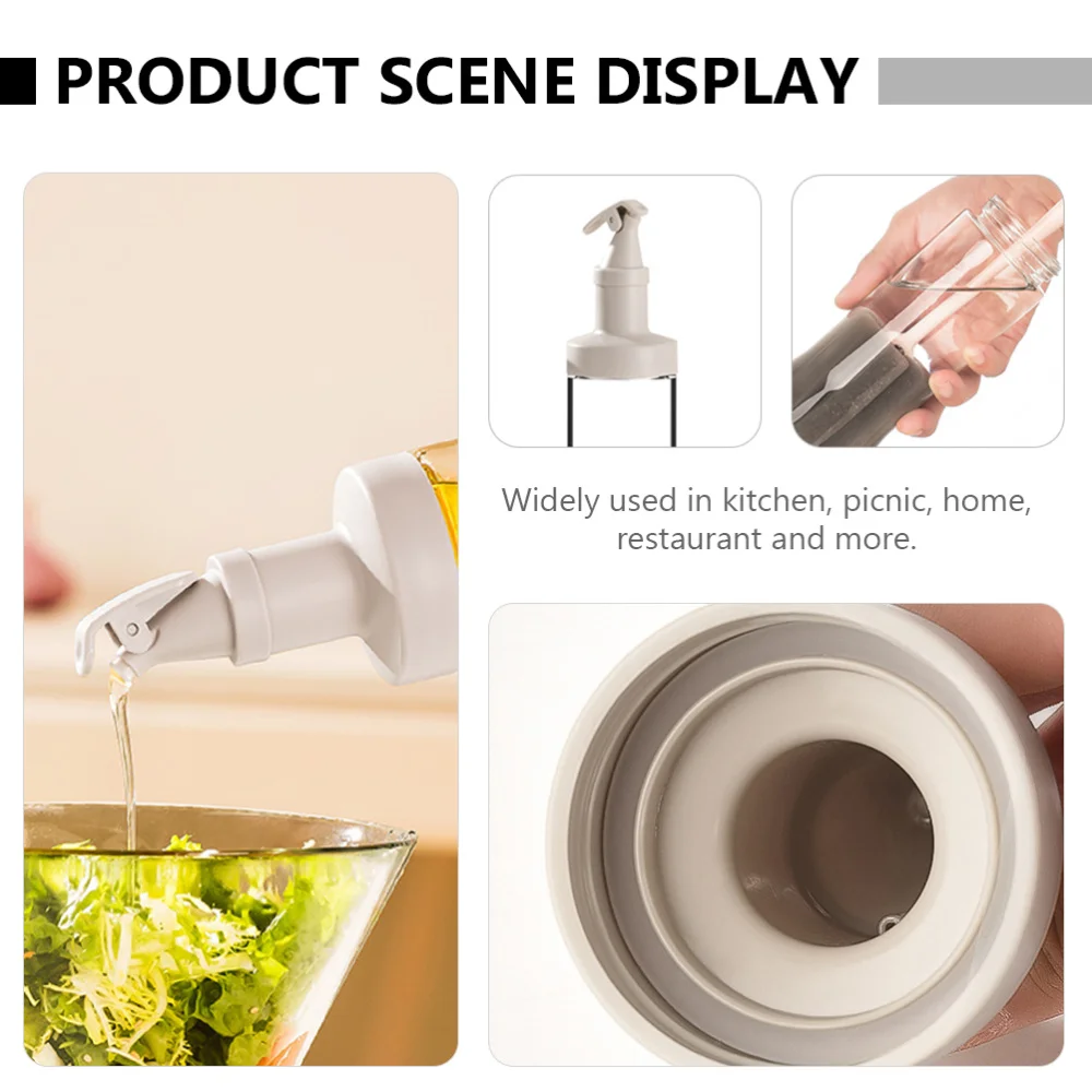 

1pc Glass Oil Bottle Kitchen Glass Condiment Bottle Oil Glass Pot