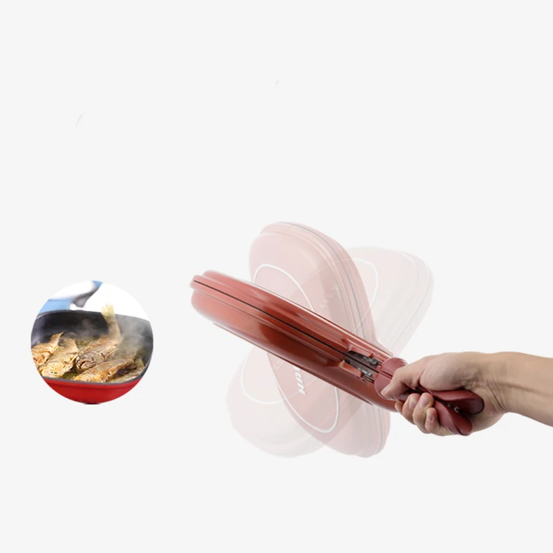 Сковорода с антипригарным двухсторонним приспособлением для приготовления