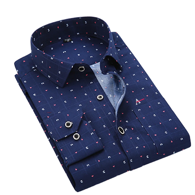 2020 New Brand aramy Men Shirts Cotton Fashion Long Sleeve Casual Shirt Tops Floral Print Embroidery Dress Men Blouses shirt