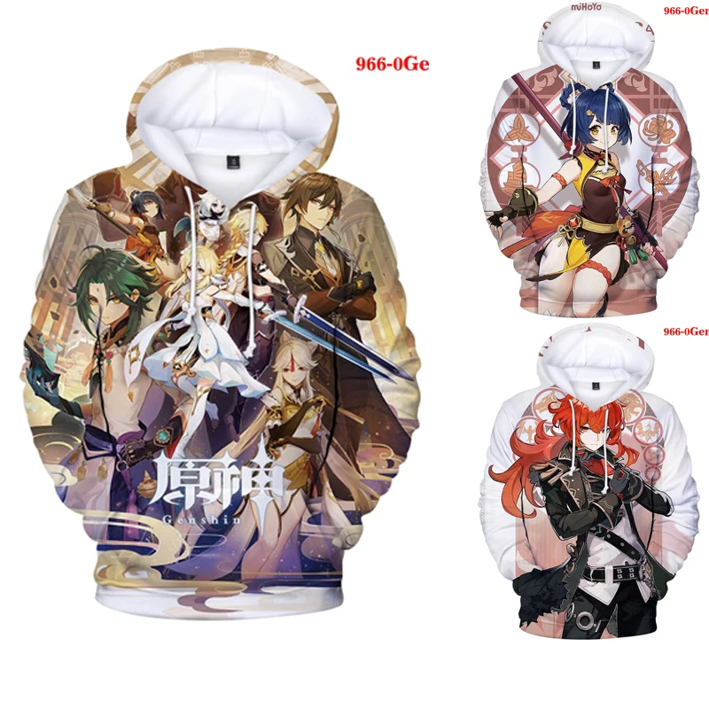 Толстовки для мобильных игр Genshin Impact мужская и женская уличная одежда пальто