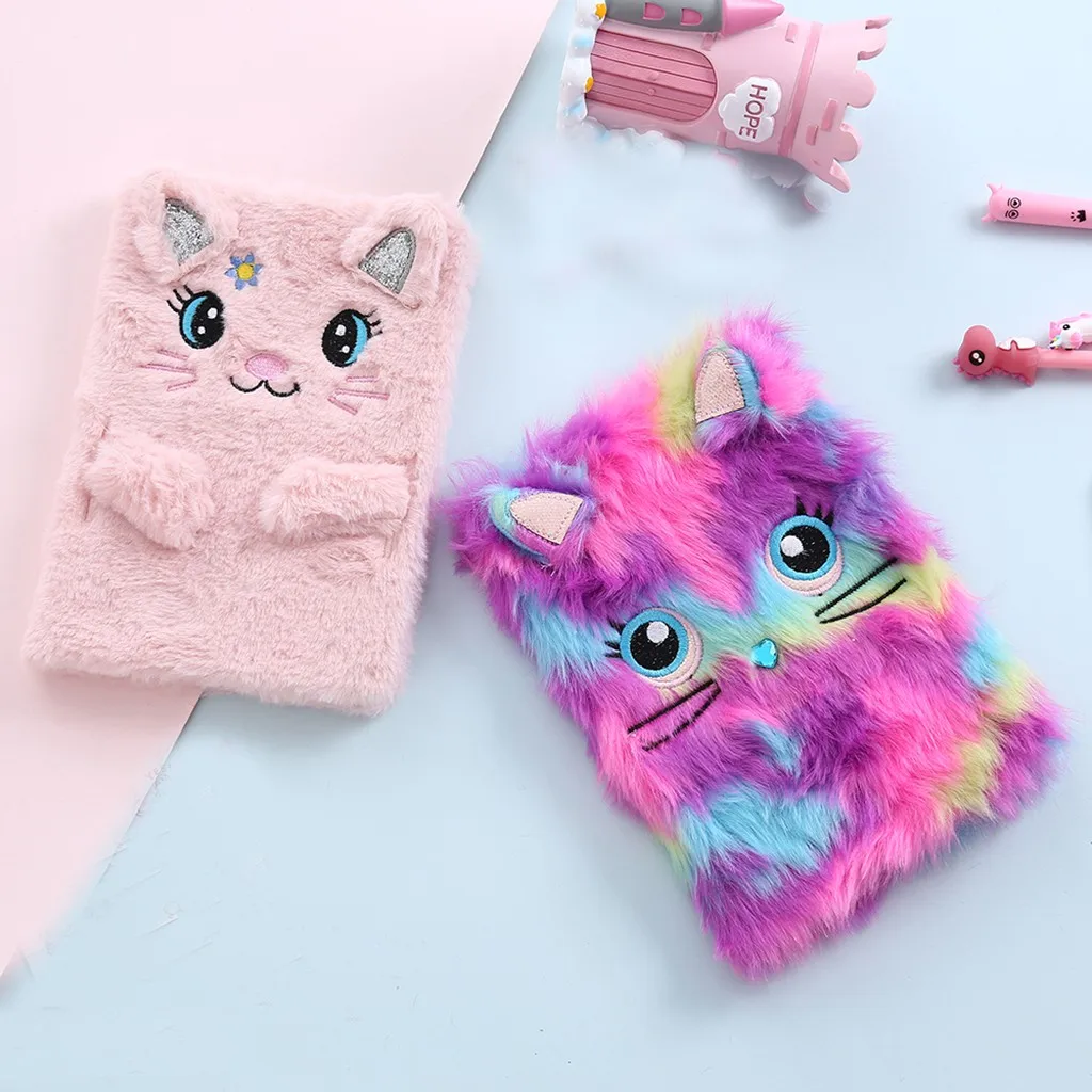 Высококачественный Пушистый Плюшевый мультяшный дневник записная книжка