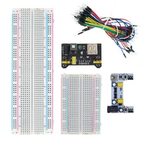 MB-102 MB102 Breadboard 400 830 Point 65 Jumper Wires Solderless PCB Bread Board Test Develop DIY for Arduino Power Module
