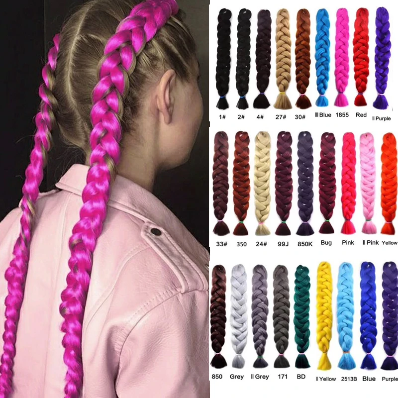 82 дюйма большие синтетические косы волосы 165 г/упак. канекалон блонд вязанные