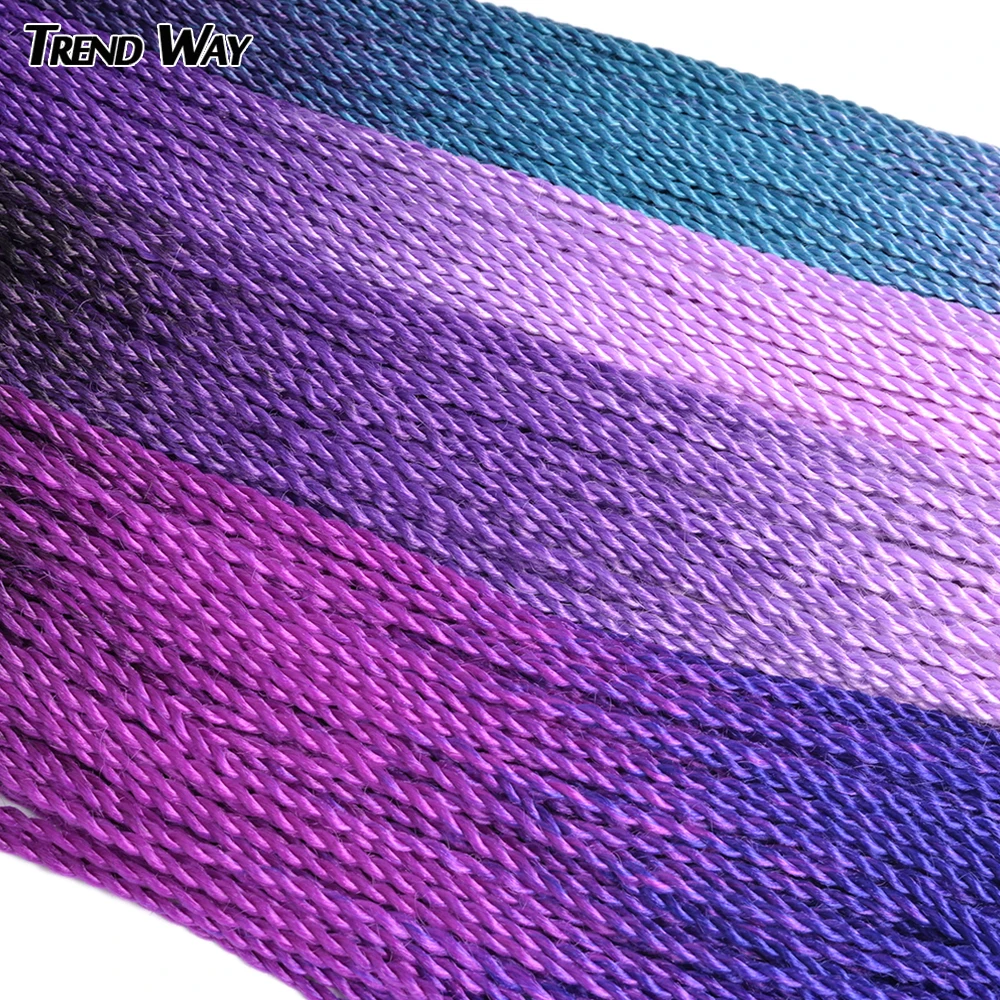 

24inch Synthetic Senegalese Twist Hair Crochet Braids Extensions Pre Stretch Stright Ombre Braiding Hair For Women 30 Roots/pack