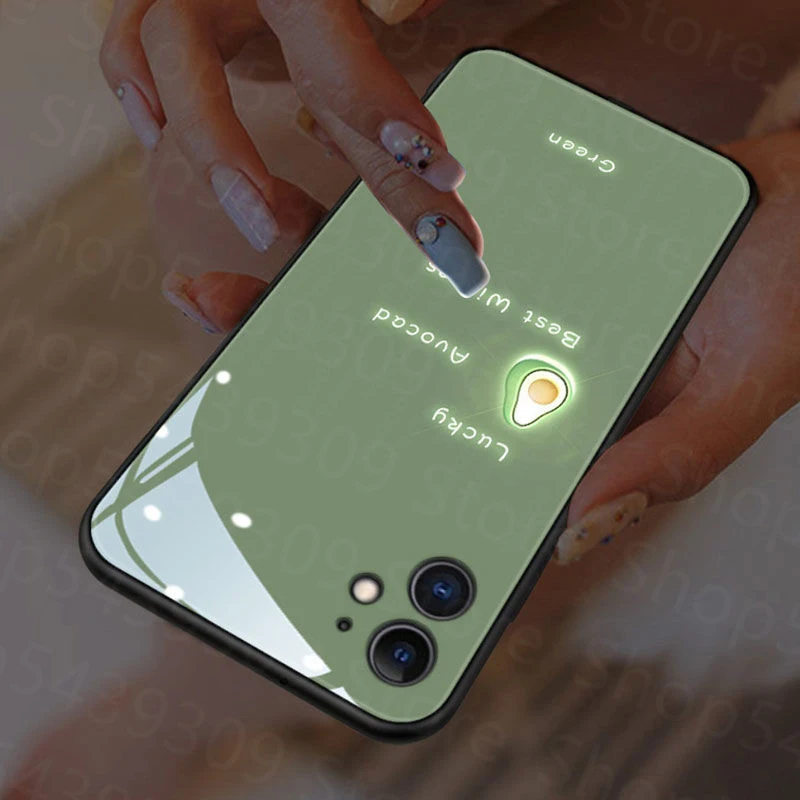 Shining Protect Phone shockproof Glasses Cover For Apple iPhone 7 8 Plus 11 XS XR MAX Sound Acoustic Control Mobile Phone Case