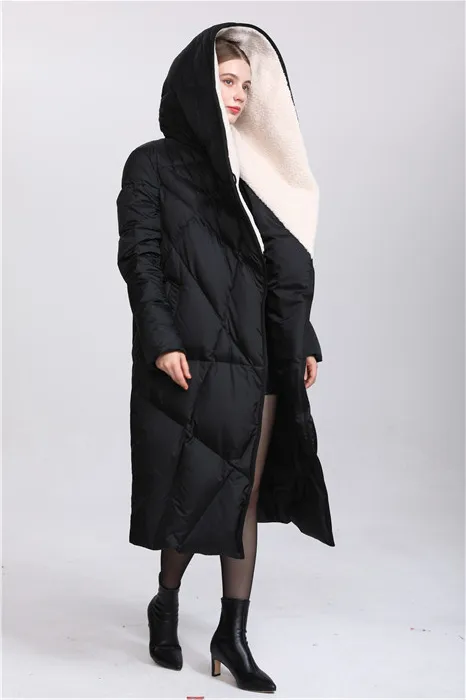 

BAIYTBUY2021 зимняя куртка, женские хлопковые парки, женское длинное пальто, профессиональное однотонное Стеганое пальто, удобная женская куртка