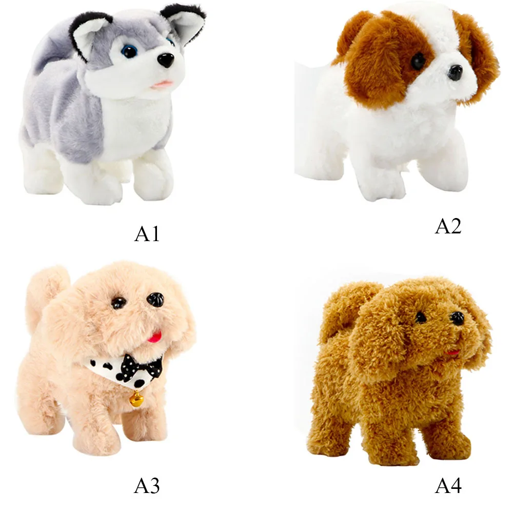 Детские электронные питомцы игрушка имитация плюшевой собаки-робота