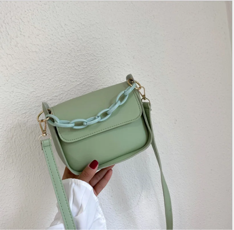 

Women Handbags Novelties for Women Solid Small PU Leather Crossbody Bags 2021 Chain Designer Lady Travel Bags Over The Shoulder